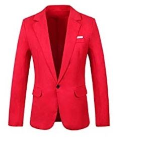 Red men blazer like new one on time